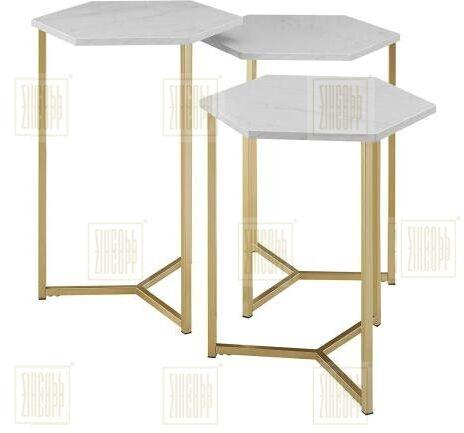 Nesting Side Table With Table Top Marble