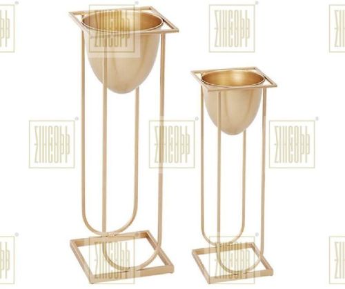 Iron Planter Stand With Pots, For Cafe, Decoration Office, Home, Hotel, Outdoor, Packaging Type : Box