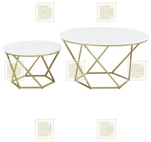 Round Nesting Table Set Of 2, For Restaurant, Office, Hotel, Home, Hardness : 100