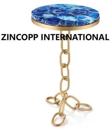 Round S.S Table, Color : Gold