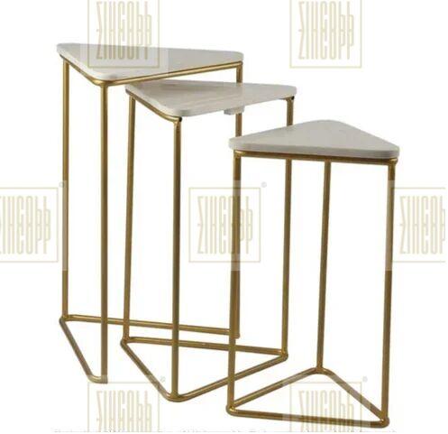 Zincopp Nesting Table Set Of 3, For Restaurant, Office, Hotel, Home, Table Width : 25 Inch