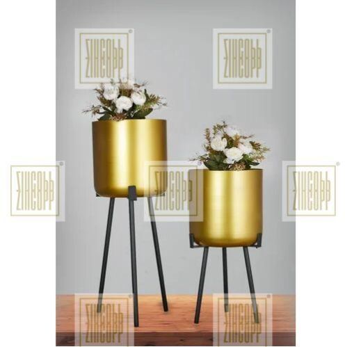 Aluminum Polished Zincopp Planter Pot, For Balcony, Garden, Home, Hotel, Indoor, Outdoor, Restaurant