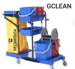 GCLEAN ABS Plastic Multi Janitor Cart Trolley, For Industries