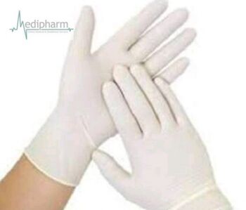 Latex Examination Gloves, Color : White