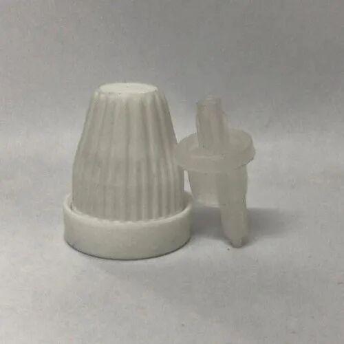 Round Polypropylene Temple Dropper Caps, Color : White