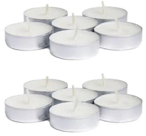 Round Paraffin Wax T Light Candle, Packaging Type : Packet