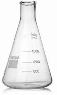 Borosilicate Glass Laboratory Conical Flask, Packaging Type : Box