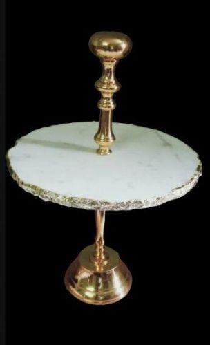 White Round Marble Cake Stand