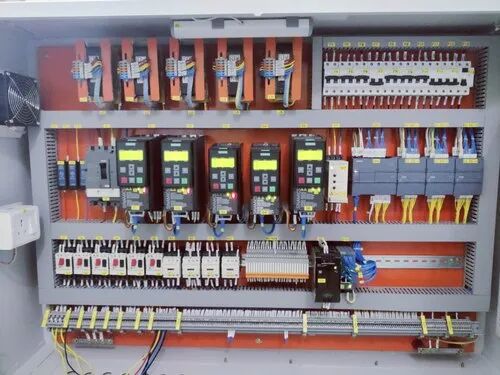 Single Phase Automatic 415V AC / 230V AC / 24VDC Mild Steel PLC Control Panel