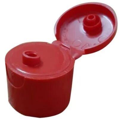 PP Flip Top Caps, Color : Red