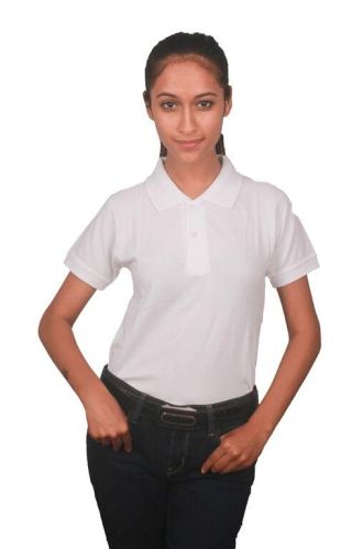 Alive Feminine -100% Cotton Plain Polo T-shirts