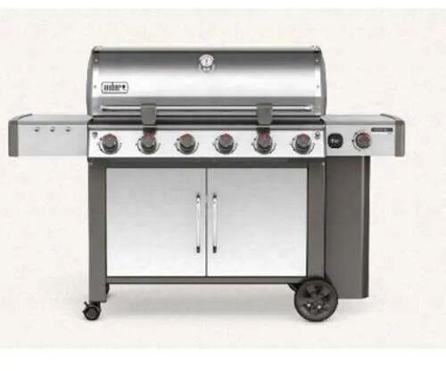 Silver Stainless Steel Gas Grill, For Commercial