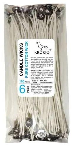 Round Candle Wick, Color : White