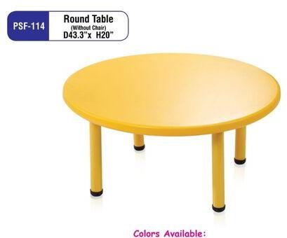 Plastic School Round Table, Color : Multi