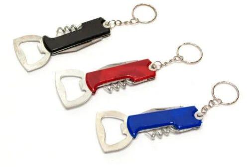 Silver Stainless Steel Torch Key Chain, Pattern : Plain