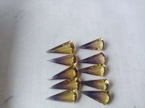 Ametrine Cut Gemstone, Color : Purple, Brown