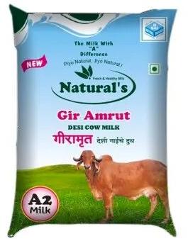 Natural A2 Cow Milk, Packaging Type : Packet