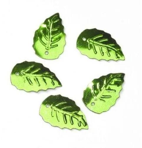 PVC Leaf Sequins, Color : Green