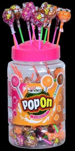 Popon Lollipop With Stick RD, Taste : Sweet