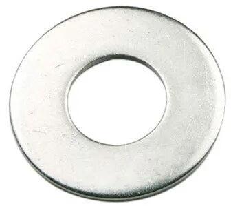 Silver MS Flat Plain Washer, Shape : Round