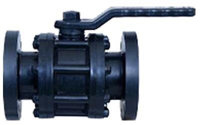 PP Three Piece Flange End Ball Valve