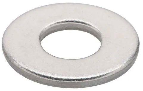 Silver Stainless Steel Round Flat Tip Washer, For Fittings, Automotive Industry, Size : Customised
