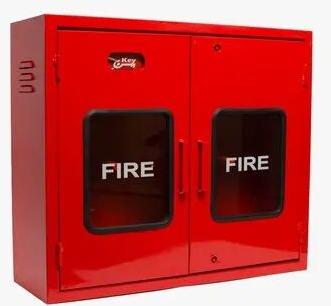 Double Door Hose Box Cabinet, Color : Red