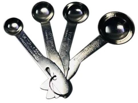 Stainless Steel SS Measuring Spoon, Color : Silver
