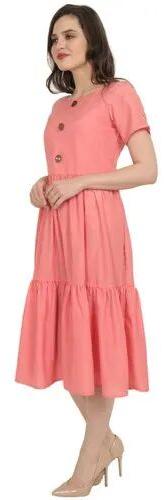 Plain Ladies One Piece Dress, Size : M To XXL