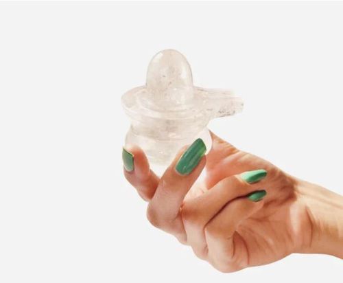 Clear Quartz Shivling, Color : White