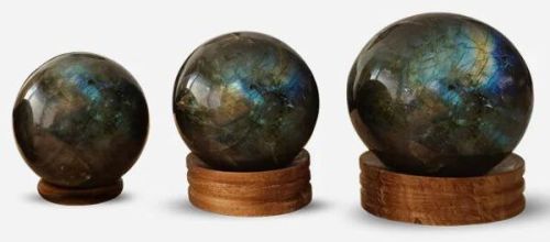 Labradorite Crystal Balls, Color : Blue, Grey