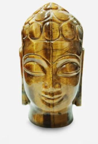 Tiger Eye Buddha Head