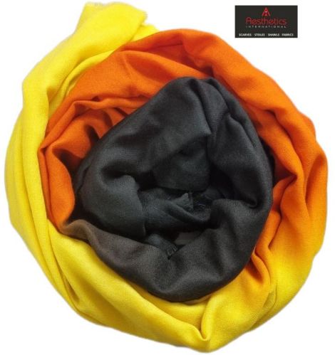 Plain Ombre Wool Shawls Standard Casual Wear Modern