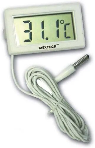 K-Type Thermocouples Plastic Mextech Laboratory Thermometer, Color : White