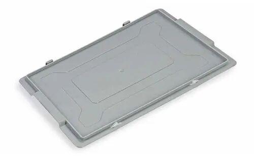 Rectangular Plastic Crates Lid, Color : Grey