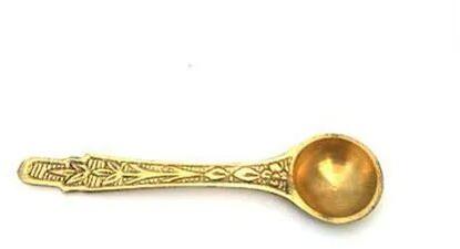 Golden Brass Pooja Spoon