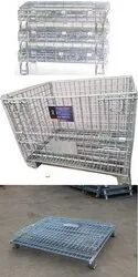 Mild Steel Folding Stacking Cage Container