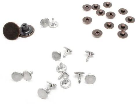 SS Rivet Buttons, Color : Silver