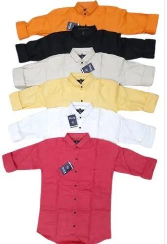 Designer Plain Casual Shirts, Size : M, XL, XXL