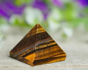 Tiger Eye Pyramid, Size:1 Inch