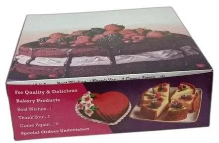 Kraft Paper Printed Cake Box, Shape : Rectangular