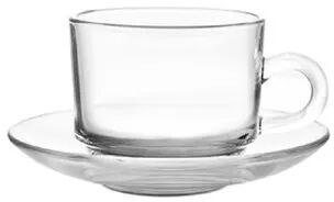 Glass Ocean Stack Tea Cup, Color : Transparent
