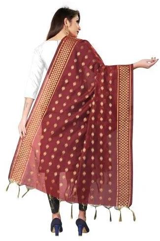 Printed Banarasi Silk Dupatta, Length : 2.25 M