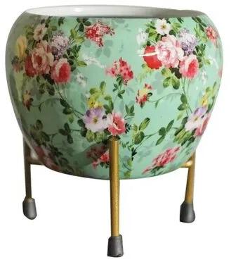 Round Metal Powder Coated Flower Pot Stand Set