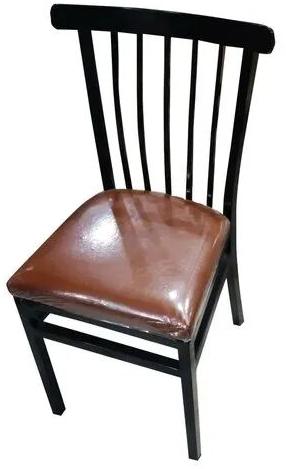 MS With Powder Coating Cafe Chairs, Color : Black