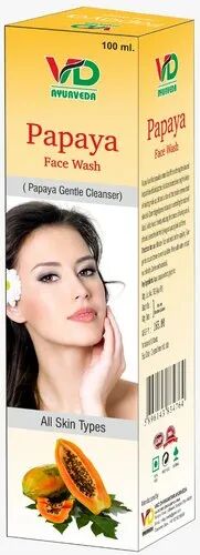 Herbal Papaya Face Wash, Packaging Size : 100 Ml