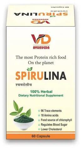 Spirulina Capsule, Packaging Type : Box