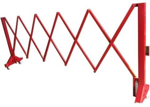Mild Steel Expandable Road Barrier, Color : Red
