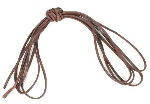 Plain Leather Laces, Color : Brown