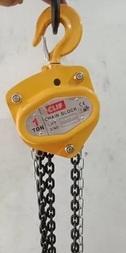 Polishing Mild Steel Chain Pulley Block, For Lifting Platform